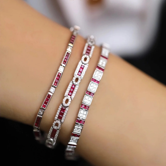 ルビー×ダイヤモンドブレスレット